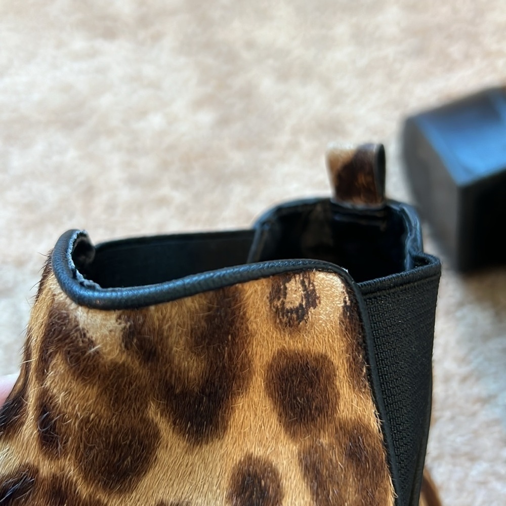 Marc Fisher Calf Hair Leopard Print Yaley Pointed Toe Booties - Picture 10 of 10